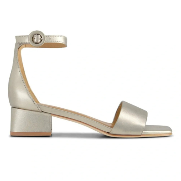 NIB Bernando Jalena Low Heel Sandal Champagne Antique Calf Size 9 - Picture 4 of 11